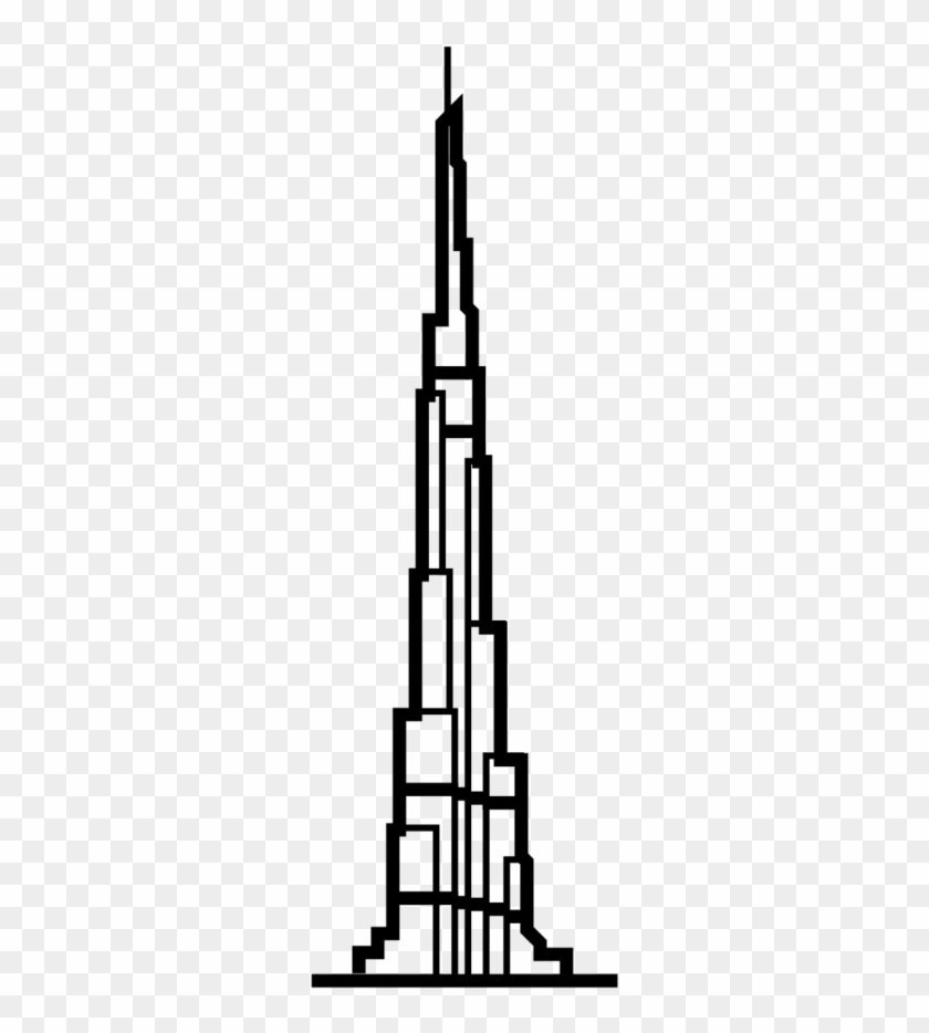 Dubai Burj Khalifa - Gun Barrel Clipart #3981423