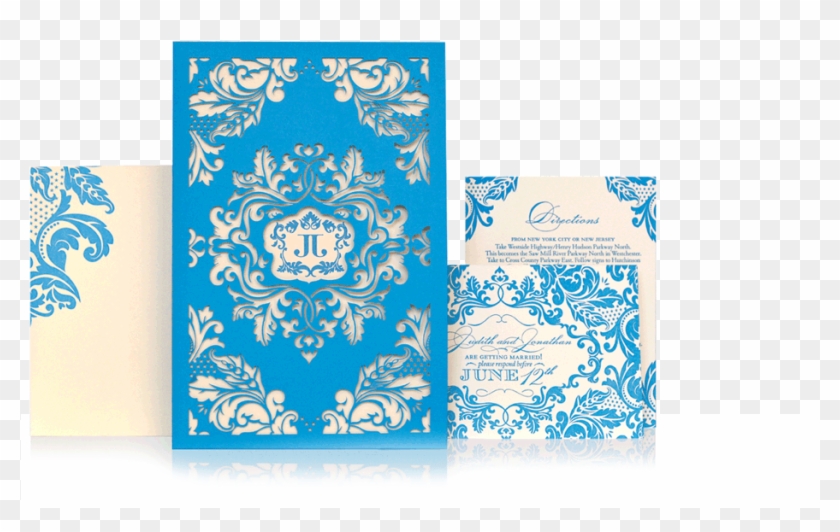 Laser Cut Luxury Wedding Invitation - Wedding Invitation Clipart #3981680