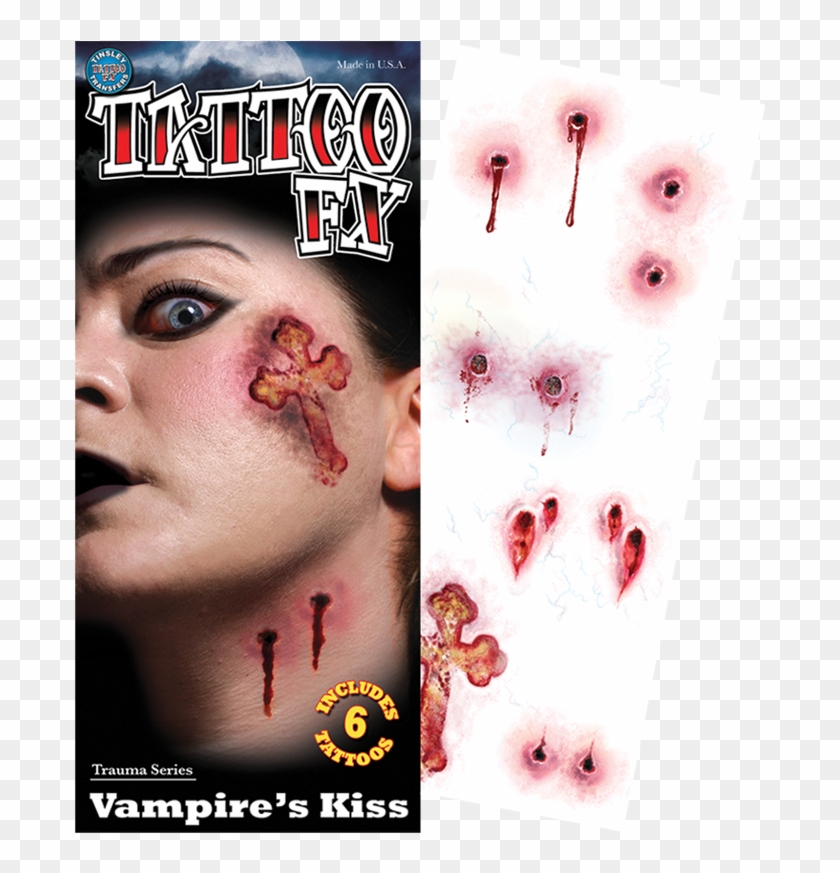 Vampire Kiss Temporary Tattoos Accessory - Tattoo Clipart