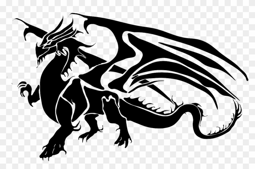 Dragon Silhouette Dragon Clipart - Png Download #3982647
