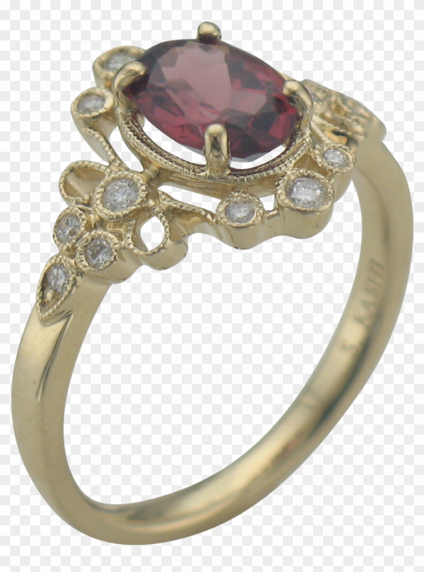 14k Yellow Gold Pink Sapphire And Diamond Ring Scottsdale Clipart