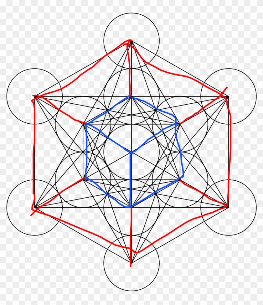 Make Metatron's Cube , Png Download - Masculine Feminine Sacred Geometry Clipart