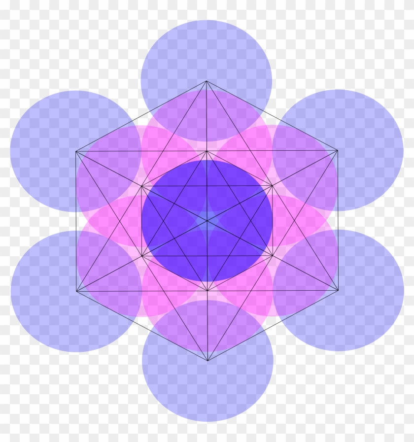 Metatron Cube Overlapping Circles2 - Circle Clipart #3983257