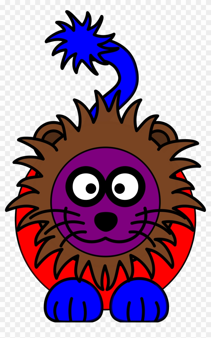 Rainbow Lion Big Image Png Ⓒ - Cartoon Liger Clipart