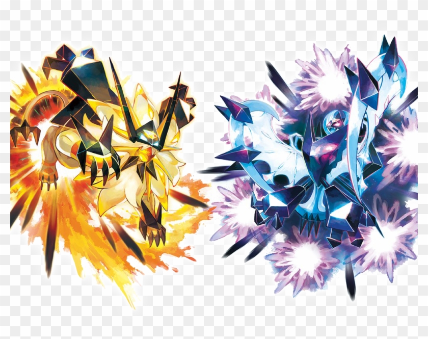 Pokemon Ultra Sun And Moon Script , Png Download - Ultra Lunala And Solgaleo Clipart #3983530