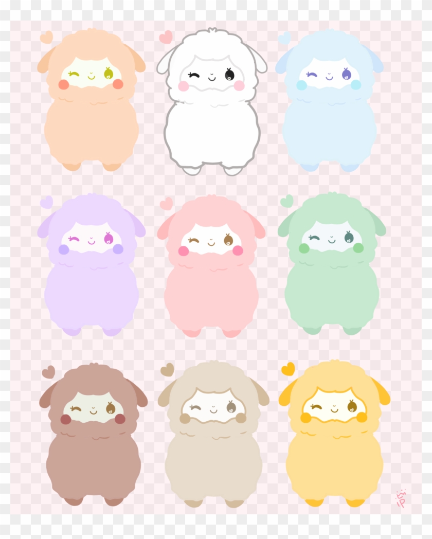 Pastel Rainbow Alpaca Stickers Are Available Now On - Kawaii Alpaca Clipart