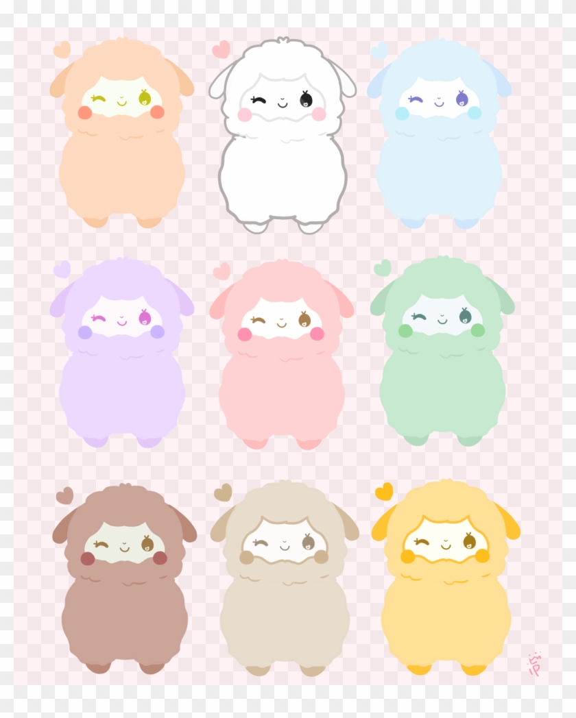 Pastel Rainbow Alpaca Stickers Are Available Now On - Kawaii Alpaca Clipart #3983808