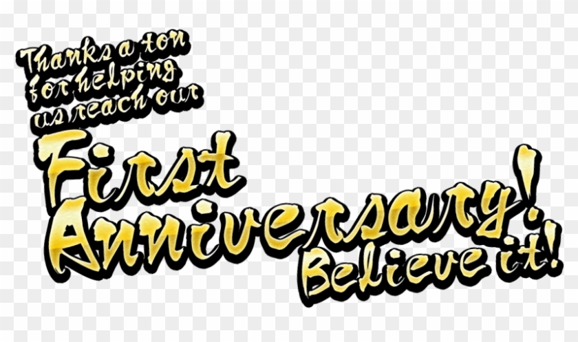 Thanks A Ton For Helping Us Reach Our First Anniversary - Calligraphy Clipart #3984008
