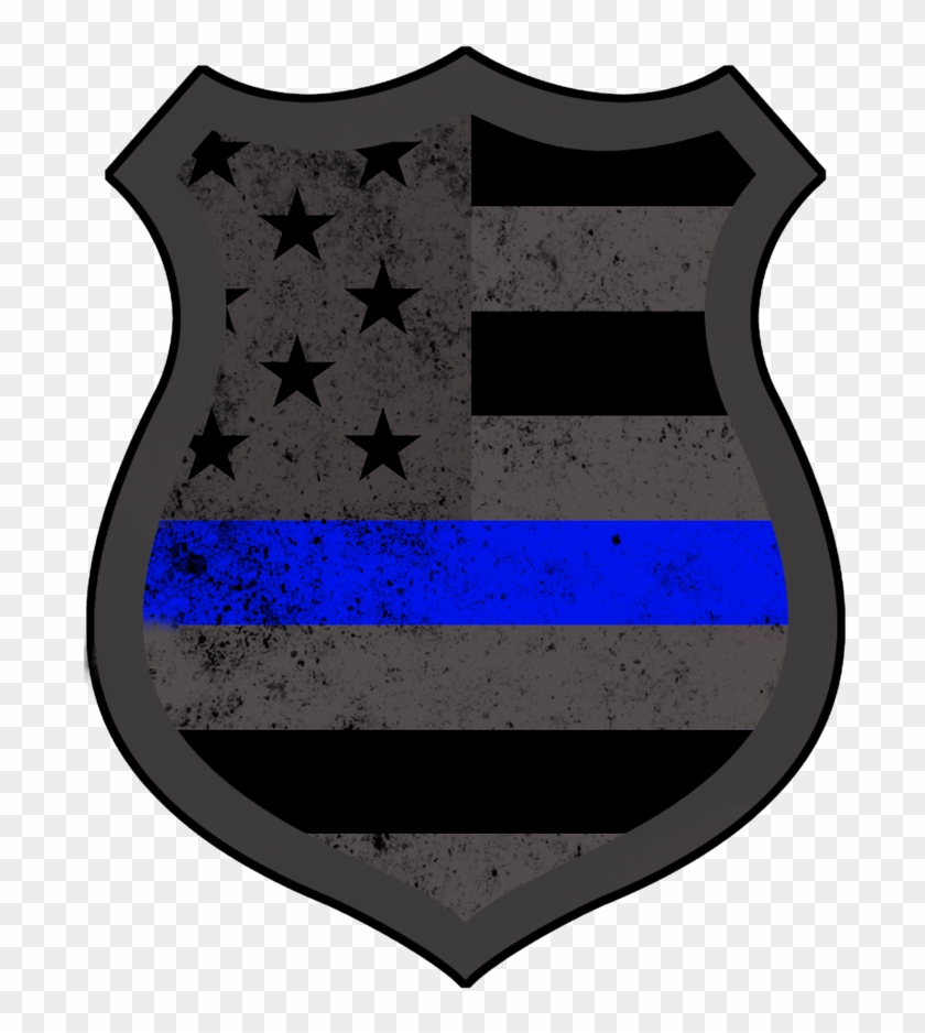 Subdued American Police Decal - Emblem Clipart