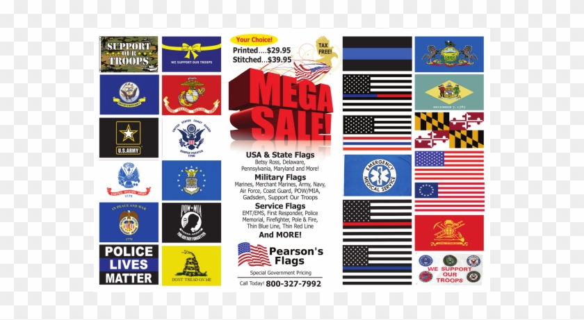 Police, Military, And State Flag Mega Sale - Crest Clipart #3984417