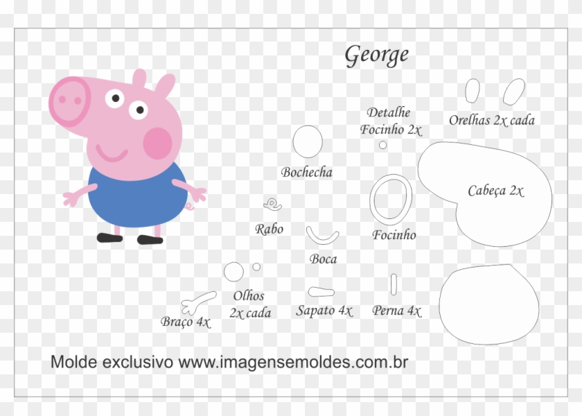 Molde George Pig Eva Clipart #3984489