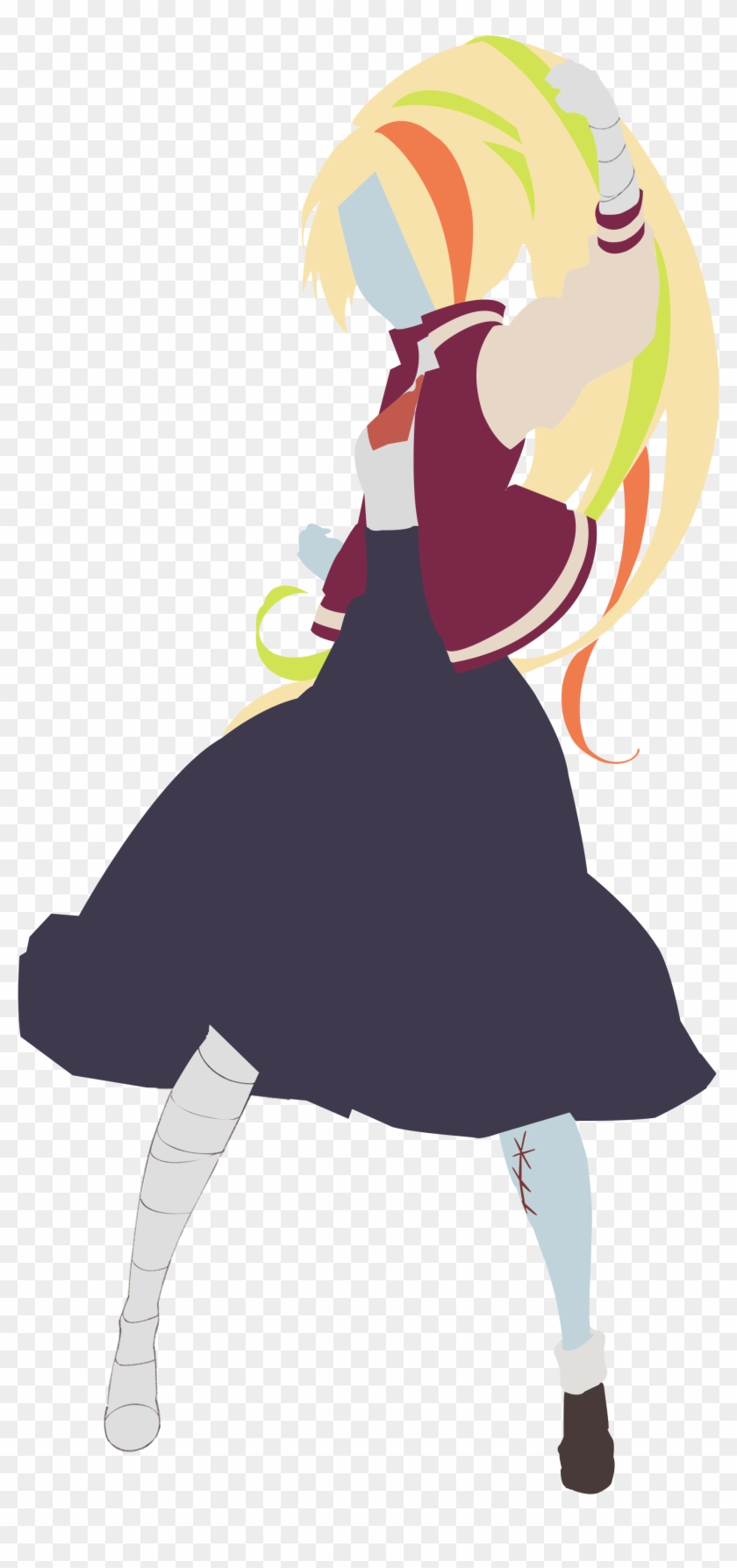 Nikaido Saki Minimalist Wallpaper I Made - Illustration Clipart #3984646