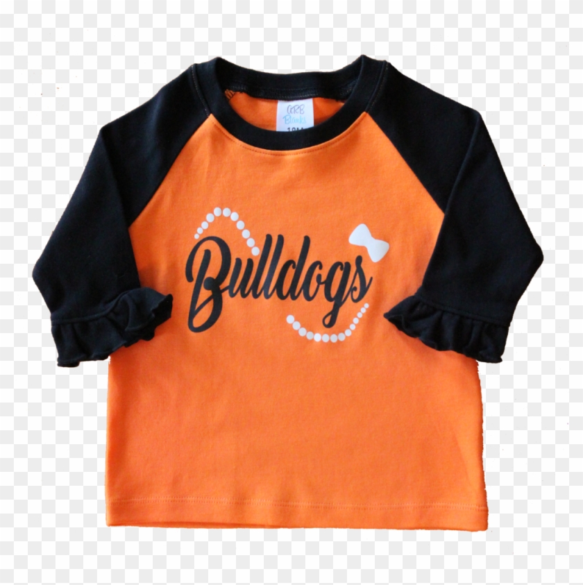 Raglan Ruffle Bulldogs Shirt Clipart