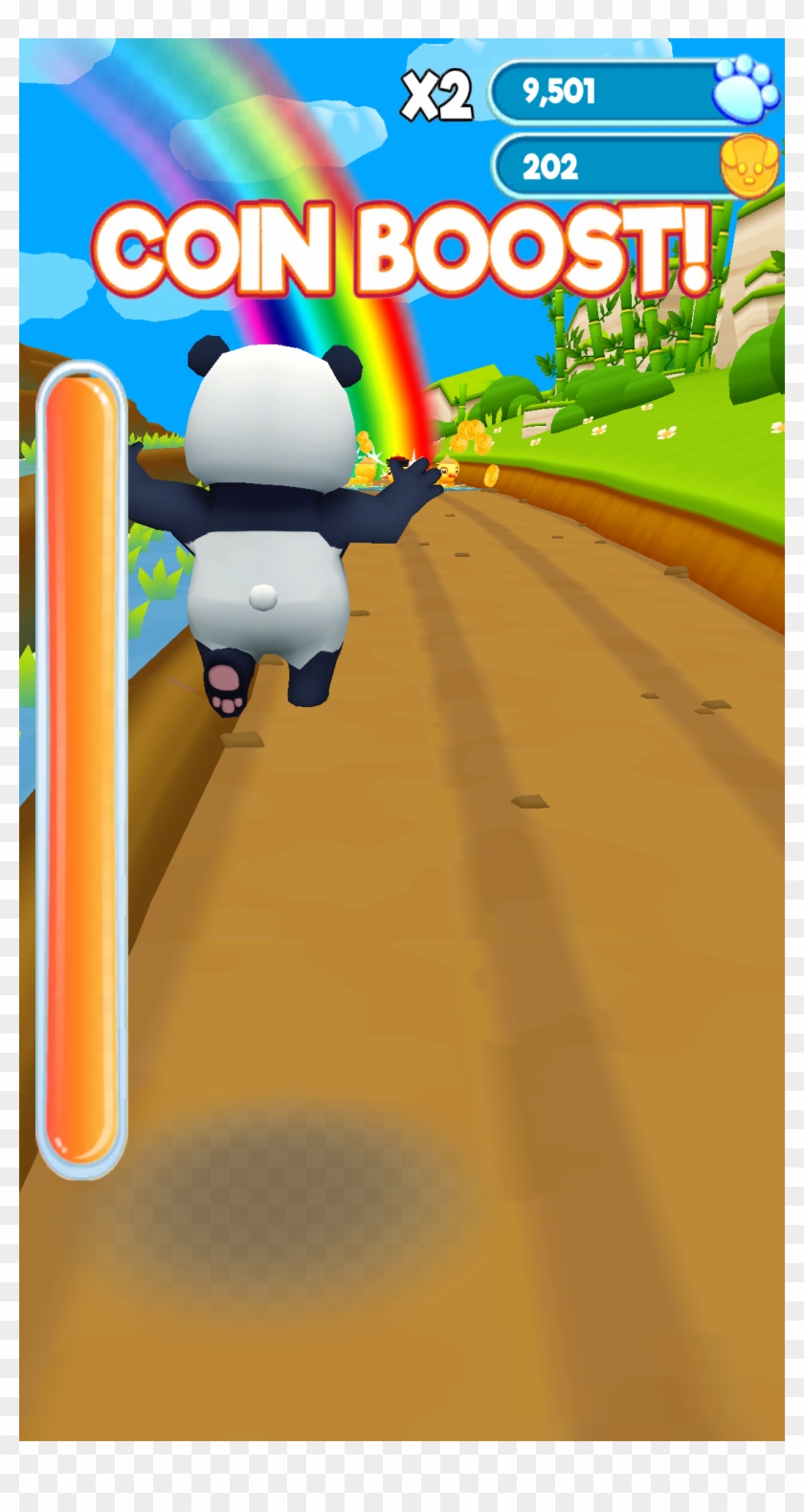 Baby Panda Run - Illustration Clipart #3985845