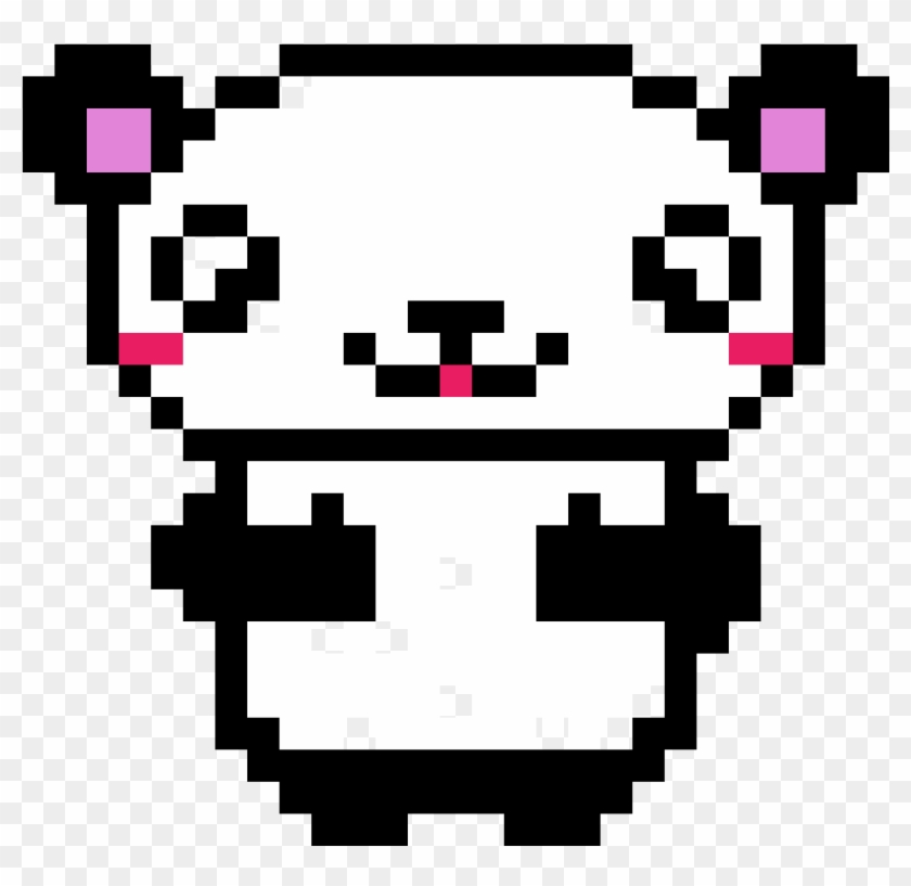 Baby Panda Yuri On Ice Pixel Art Grid Clipart 3985969