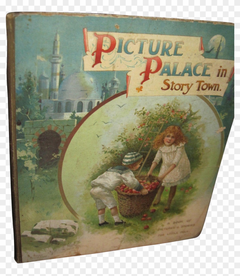 1800's Picture Palace In Story Town Beautiful Colored - Poster Clipart