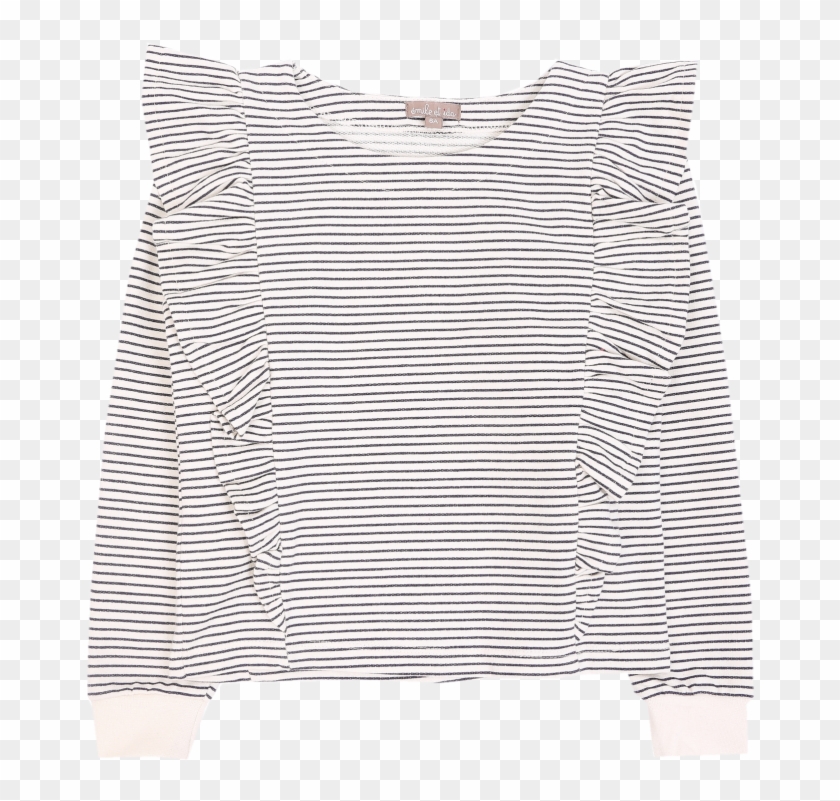 Emile Et Ida Sweatshirt Ruffle & Stripe - Day Dress Clipart #3986081