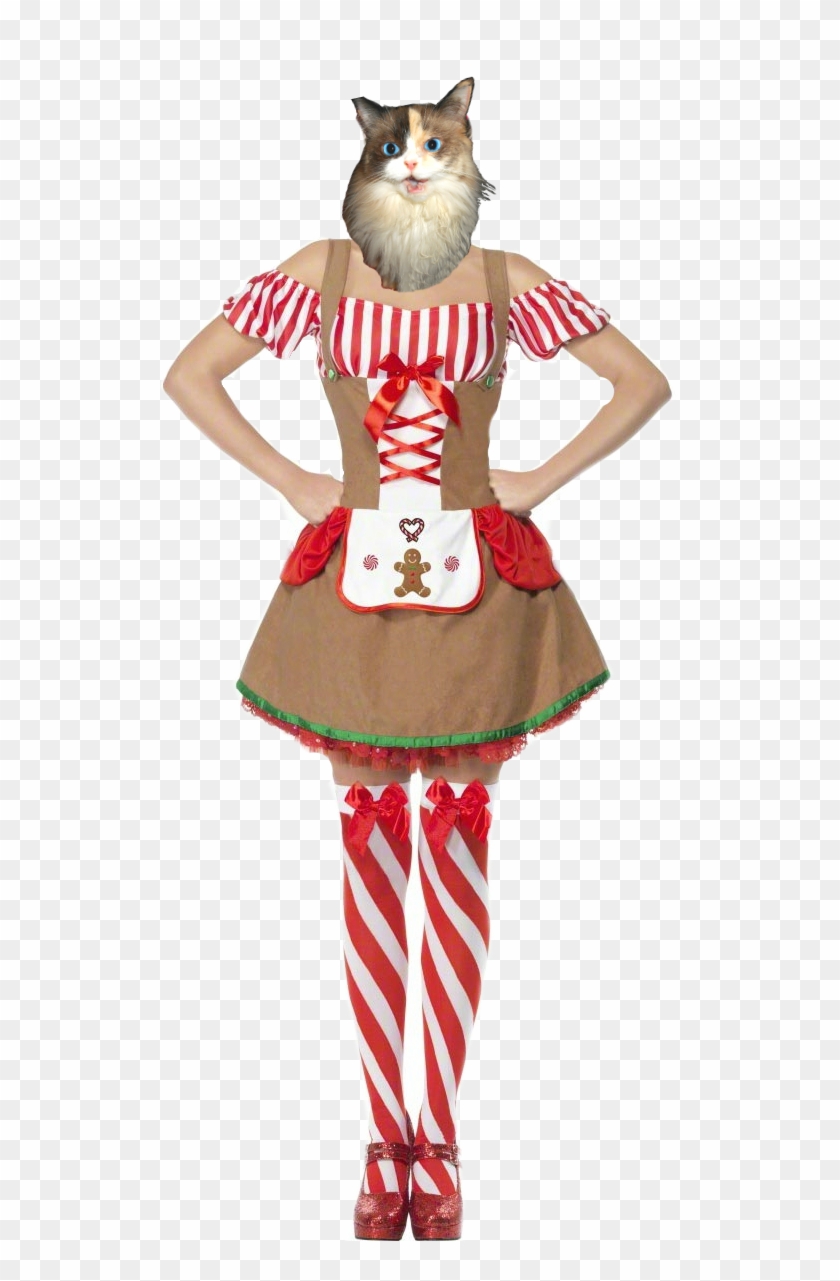 Isn't Mime's Gingerbread Girl Outfit Cute - Gingerbread Woman Costume Clipart #3986545