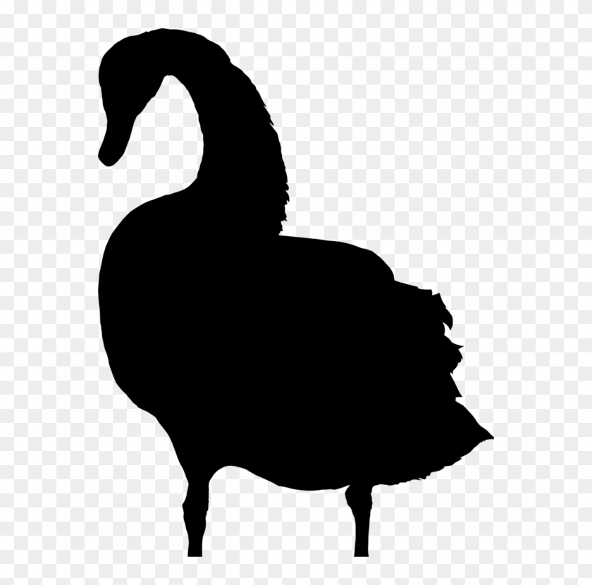 Lakers Drawing Silhouette - Swan Silhouette Clipart - Png Download
