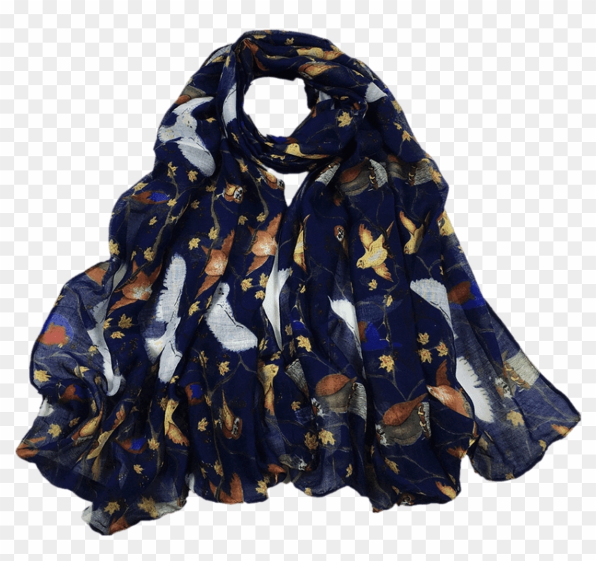 Wholesale Vintage Birds Printed Silky Long Scarf ,we - Blouse Clipart