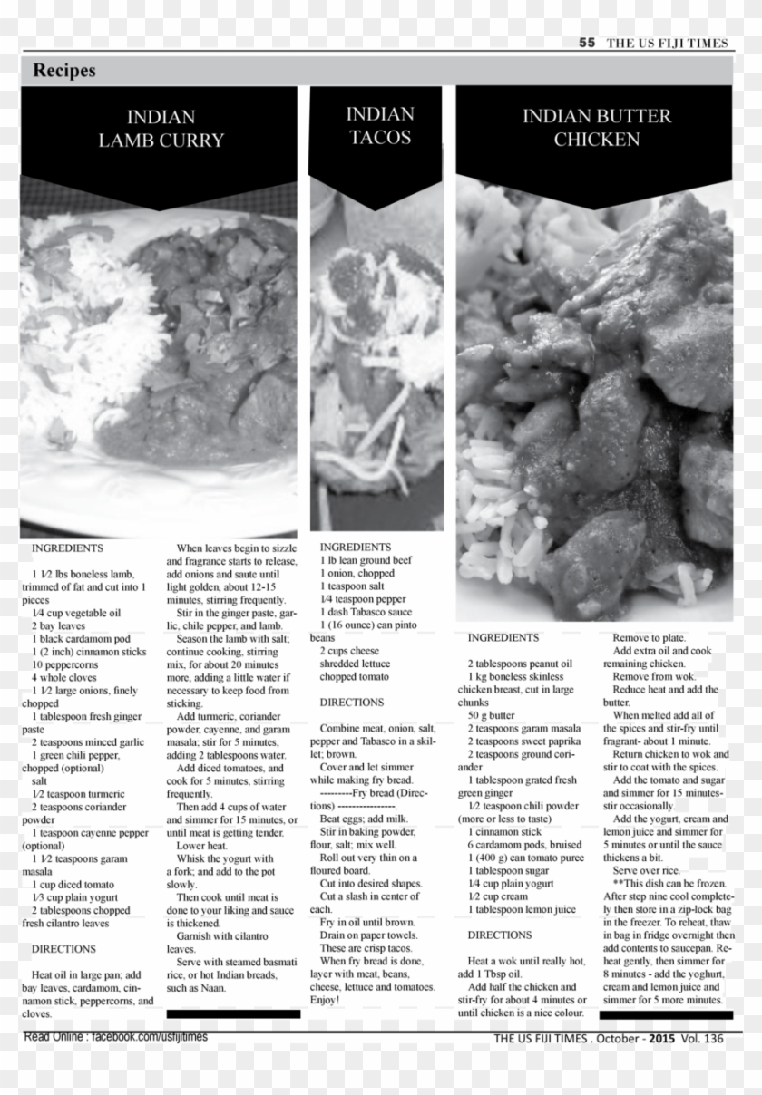 55 The Us Fiji Times Recipes Indian Lamb Curry Ingredients - Monochrome Clipart #3987600