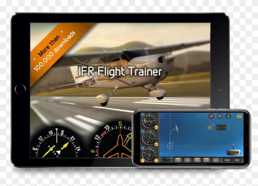 With Ifr Flight Trainer Simulator, You Are Two Taps - Plane Flight Lessons Clipart #3987680
