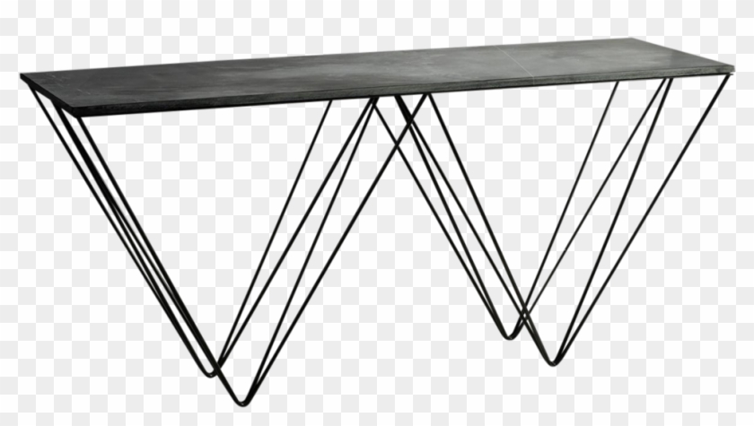 Stone Iron Console Table - Table Clipart