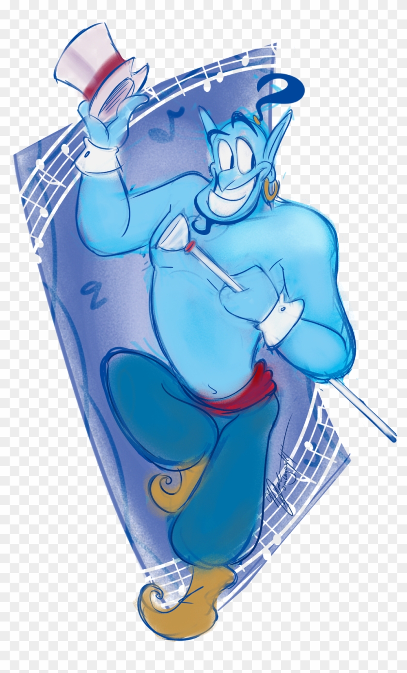 Princess Jasmine Fan Art - Genie Aladdin Fan Art Clipart #3988446