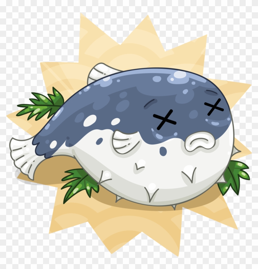 Bad Puffer Fish - Cartoon Clipart