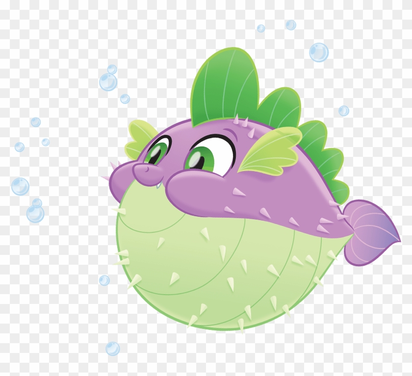 Uploaded - My Little Pony Spike Pufferfish Clipart