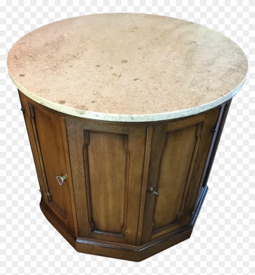 Drum Table Unique Drexel Stone Top Drum Table Chairish End Table Clipart (3989465) PikPng