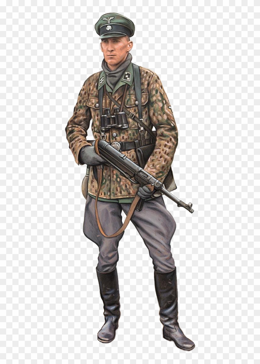 This Is An Ss Soldier - German Soldier Ww1 Drawing Clipart #3989796