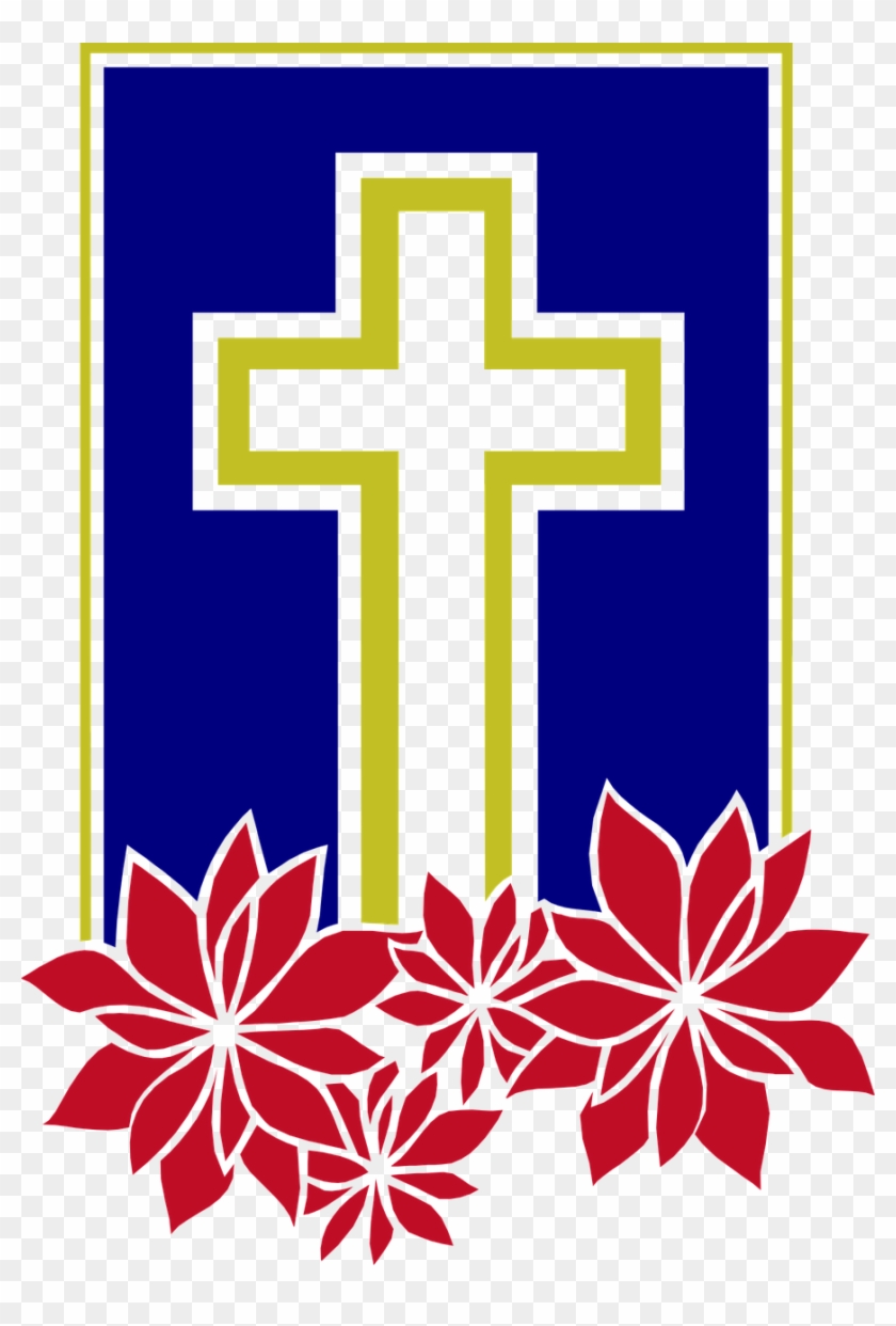 Christian Cross Decorated Png Image - Cross Flowers Clipart Png Transparent Png #3990035
