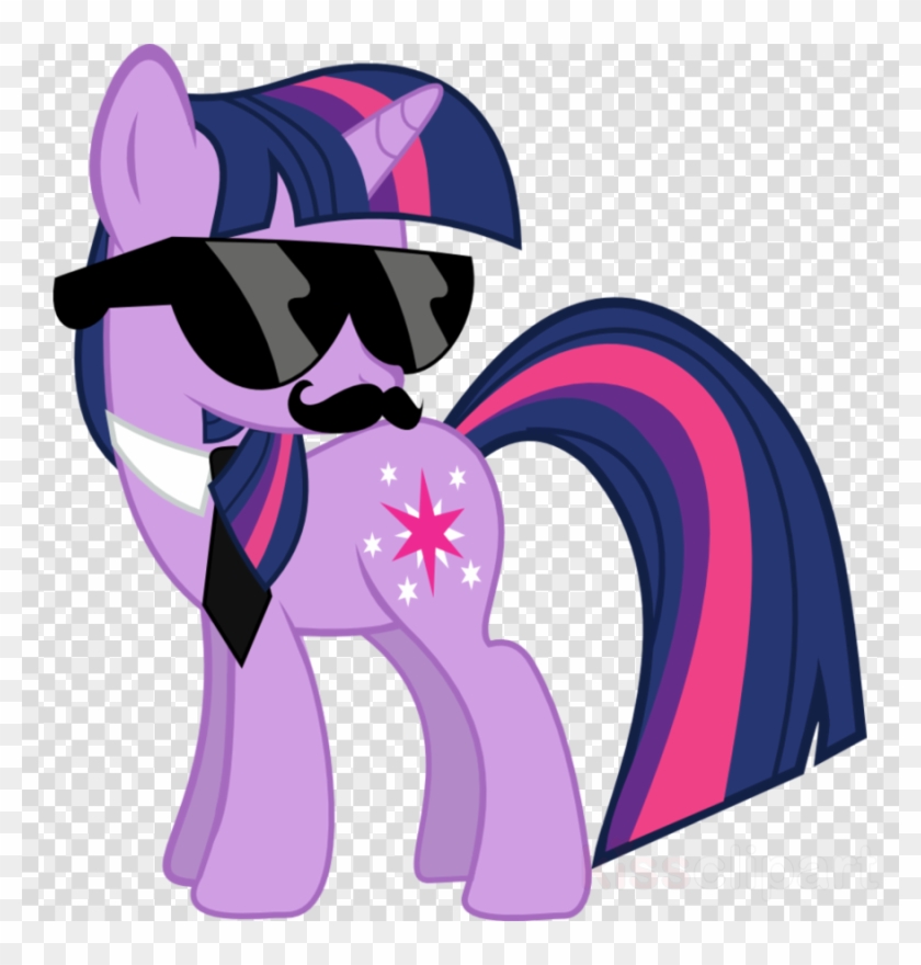 Twilight Sparkle Clipart Twilight Sparkle Pinkie Pie - Twilight With A Mustache - Png Download #3990750