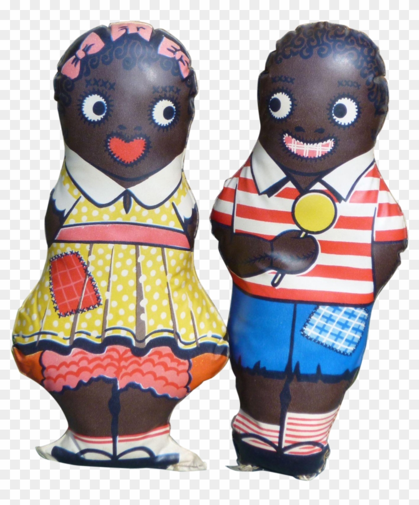 Aunt Jemima Children Diana And Wade Oilcloth Dolls - Stuffed Toy Clipart #3991775