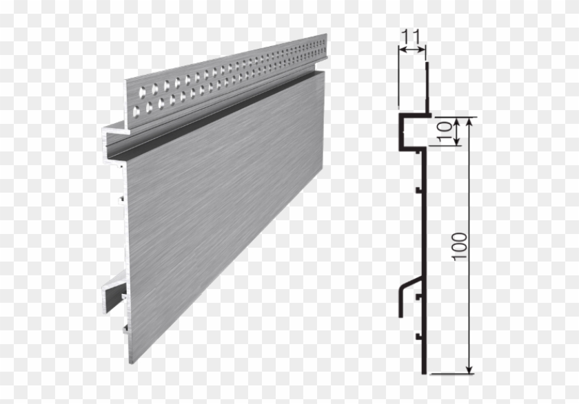 Ci-2390 Shadowline Perforated Skirting - Shadow Line Skirting Detail Clipart
