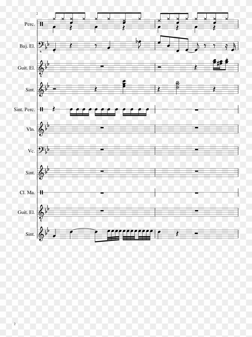 Gta San Andreas Sheet Music 2 Of 16 Pages - Gta San Andreas Notes Clipart #3994625