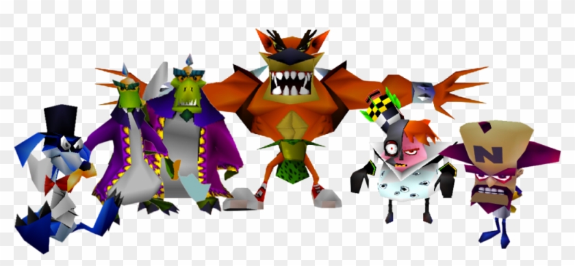Crash 2's Cast Of Boisterous Baddies - Crash Bandicoot Boss Health Bar Clipart