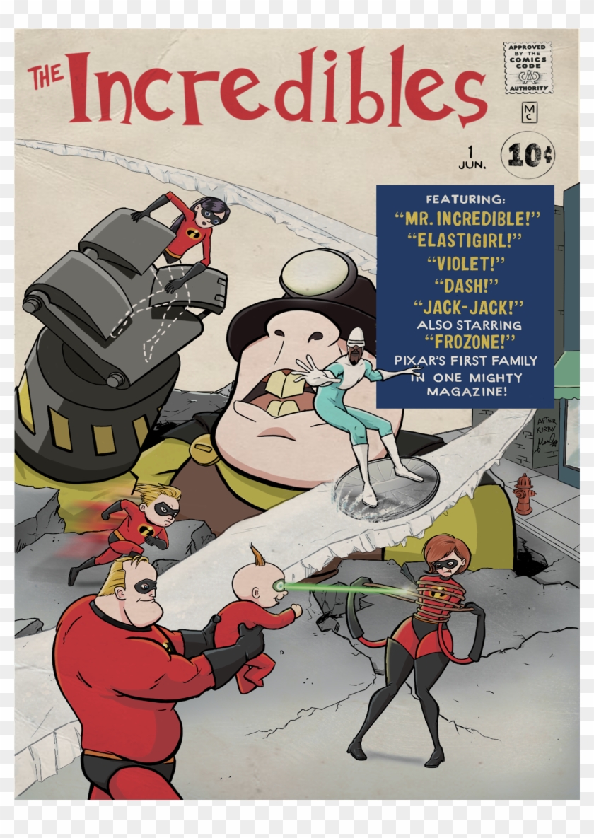 A Mashup Of Pixar's First Family, The Incredibles With - Mr Incredible Vs Underminer Clipart