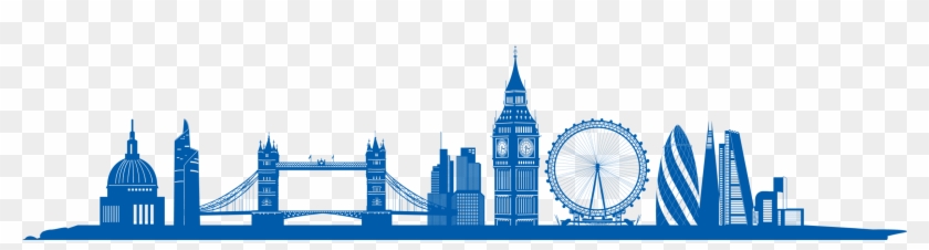 London Skyline Div - London Skyline Silhouette Png Clipart #3995732