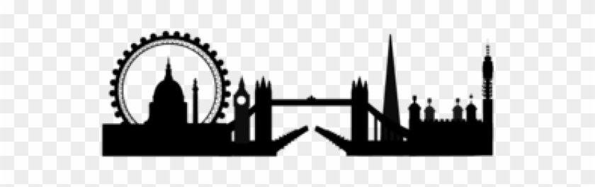 London Clipart Silhouette - Simple London Skyline Silhouette - Png Download