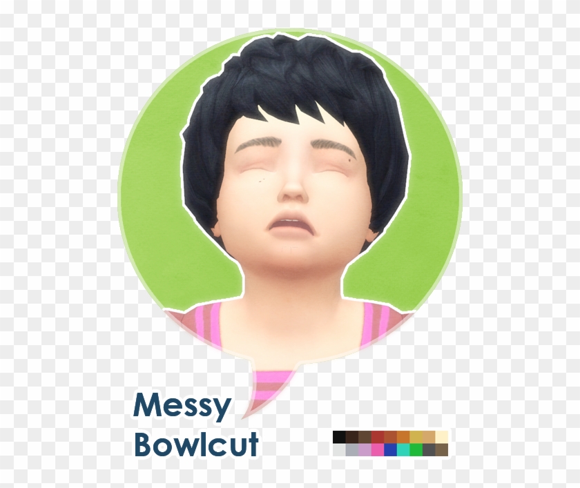 “ I Love Bowl Cuts, Reminds Me Of My Little Bro When - Sims 4 Cc Bowl Cut Child Clipart #3996389