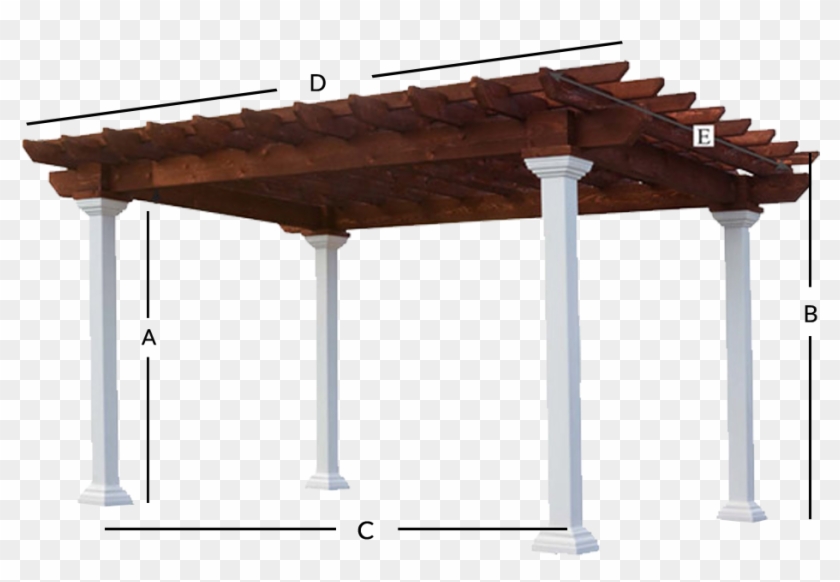 Artisian Wood Pergola Size - Pergola Clipart #3996884