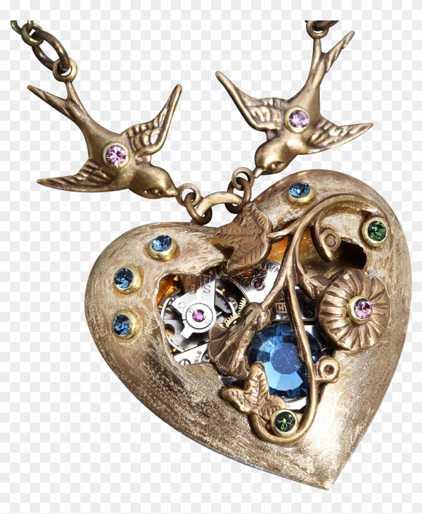 Steampunk Necklace Heart Necklace Steampunk Heart From Clipart #3997334