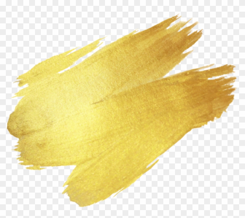 #brush #brushes #gold #color #yellow #yellowcolour - Gold Brush Strokes Png Clipart