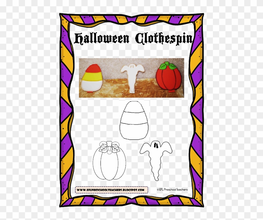 Pin De Efl Preschool And Elementary Teachers En Clothespin - Histoire Ecrite D Halloween Clipart #3997437