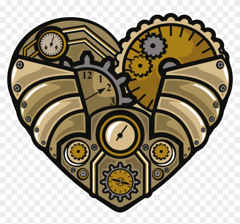 Steampunk Love Heart Clipart #3997481