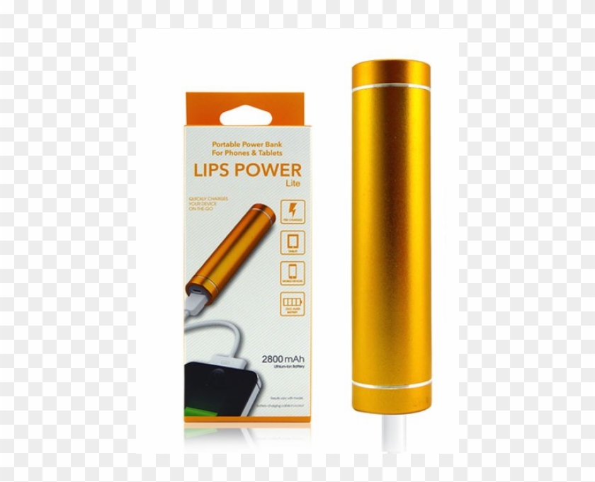 Lips Power Bank Gold Color-600x600 - Bridgwater College Clipart
