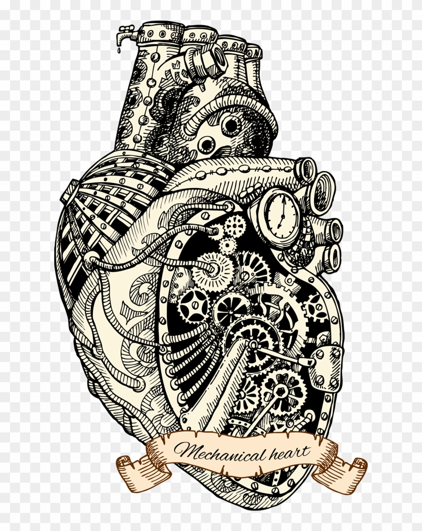 Steampunk Heart - Mechanical Hearts Clipart #3998299