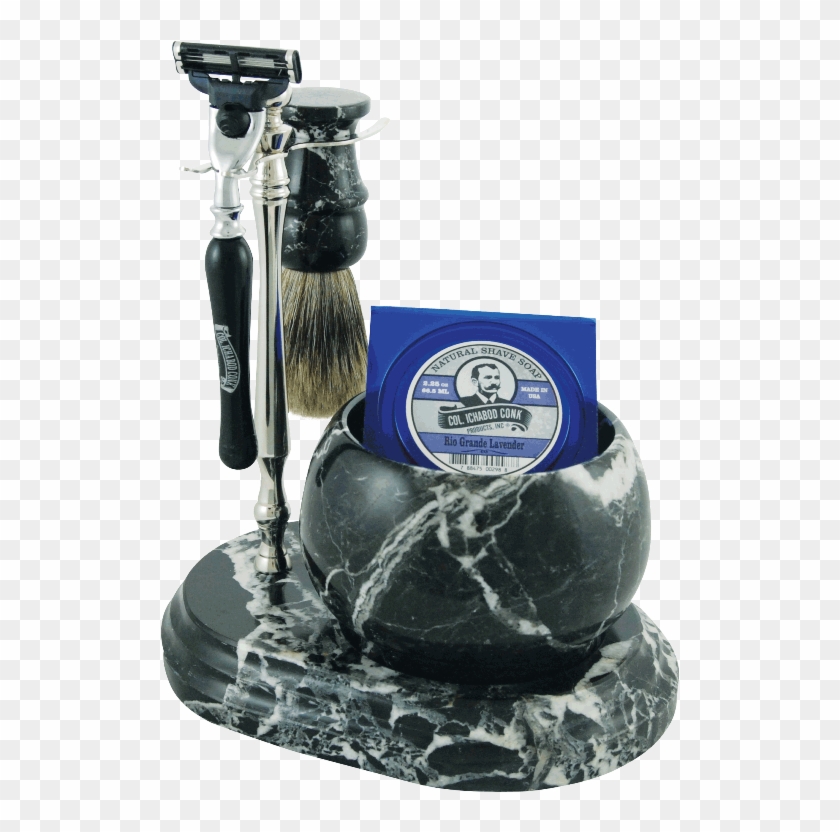 Colonel Conk Hand Crafted Marble Shave Set - Shave Brush Clipart